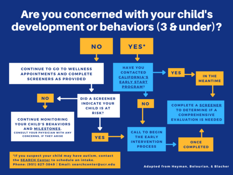 Flowchart of the Early Developmental Screening Process for Families (3 & Under)